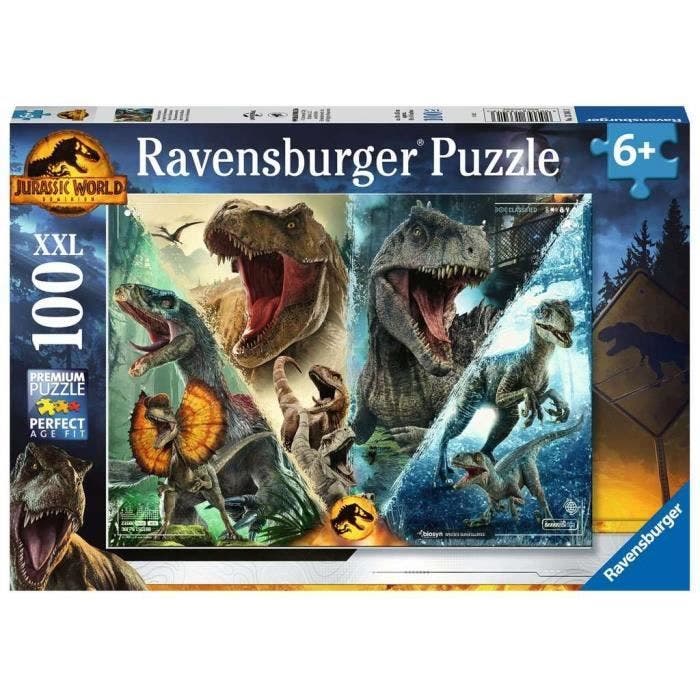 Ravensburger - Puzzle Dino Jurassic World 3 100 pcs XXL