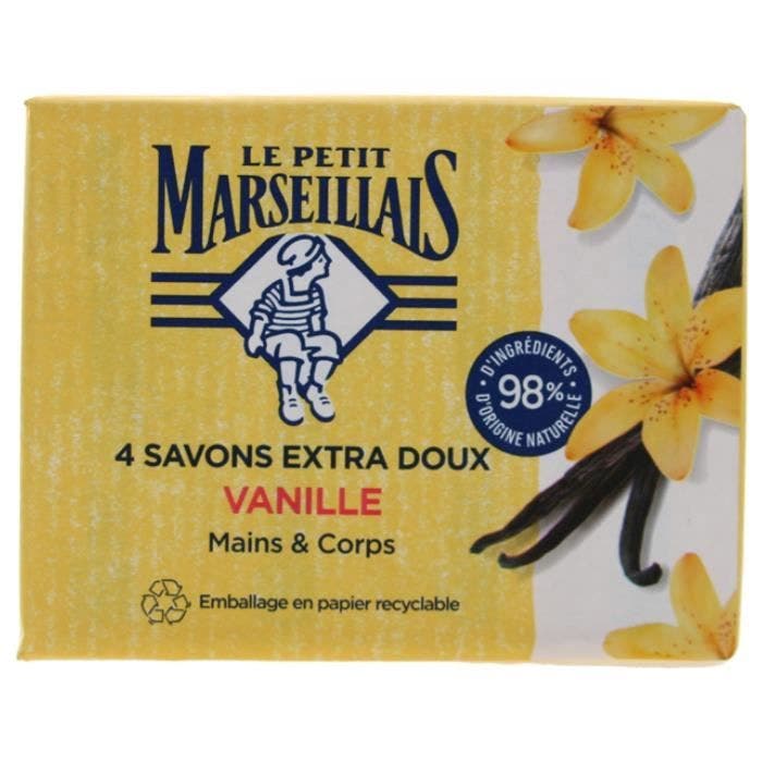 80403 Le Petit Marseillais Savon Vanille 4 x 100 g