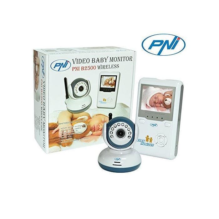 Ecoute-Bébé Babyphone Baby Monitor Bébé Moniteur PNI B2500 Vidéosurveillance + Nocturne Vision + 2" LCD Couleur Ecran Vi B250