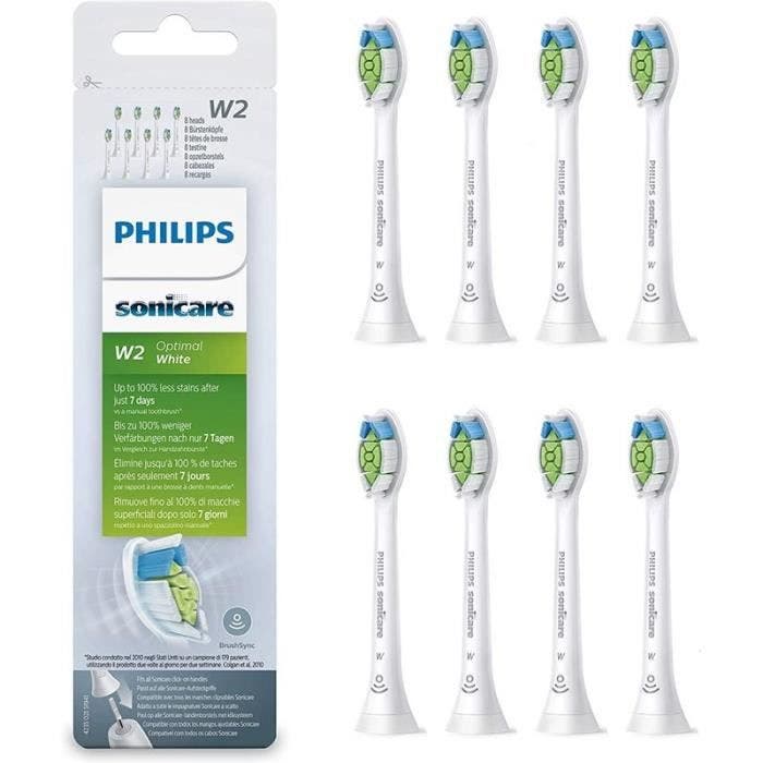 Têtes de brosse à dents pour brosse à dents électrique Philips Sonicare HX6068-12 8 pc(s) blanc