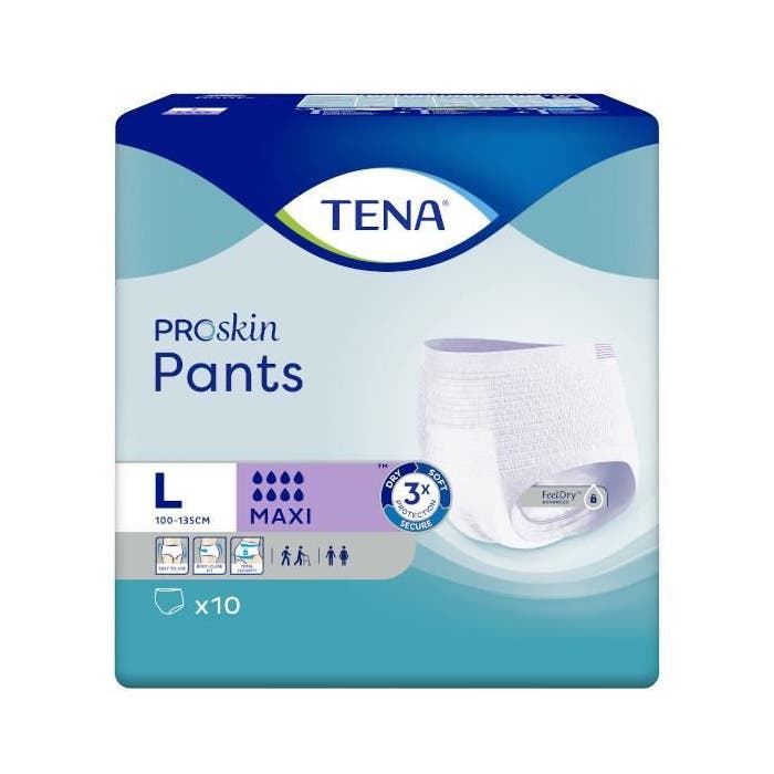 TENA Proskin Pants Sous-Vêtement Absorbants Maxi Taille L 10 slips