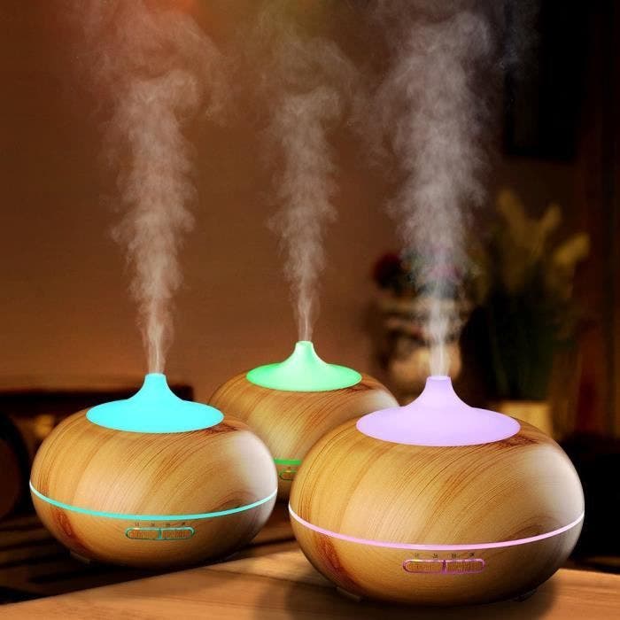 300ml Cool Mist Humidifier ultrasons Aroma Huile Essentielle Diffuseur de grain de bois humidificateur 112