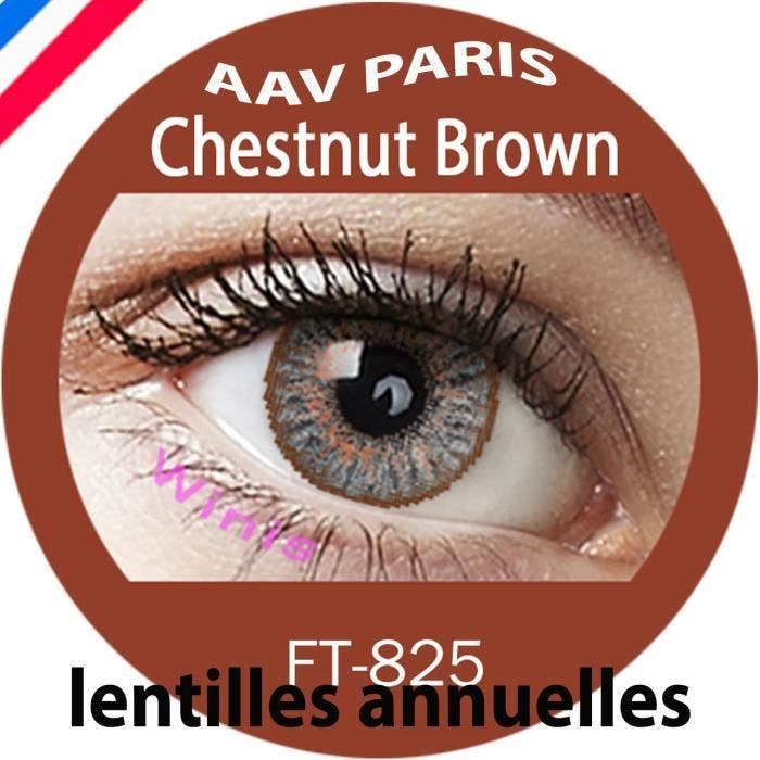 Lentilles De Contact De Couleur Chestnut brown 3Tons 12 Mois sans correction AAV Orthopedie Paris ®