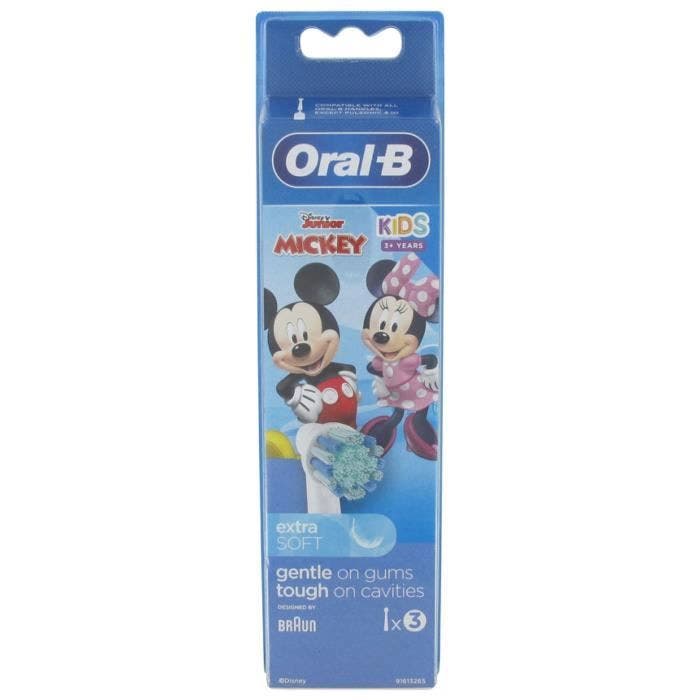 Accessoires dentaires-Oral-B Oral-B Brossettes de Rechange Pour Enfant Disney X3 (Modèle : Mickey)