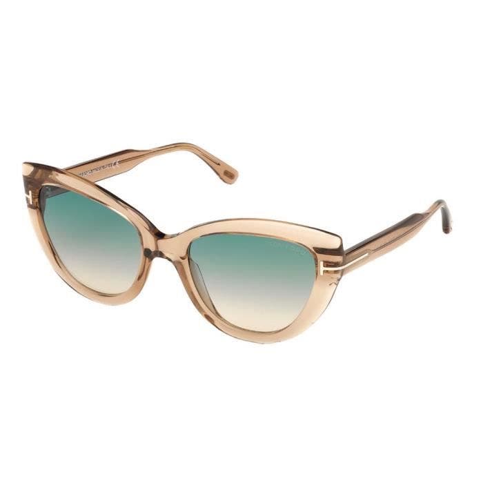 Tom Ford ANYA FT 0762 55/20/140 TRANSPARENT LIGHT BROWN/GREEN SHADED acétate femme ANYA FT 0762