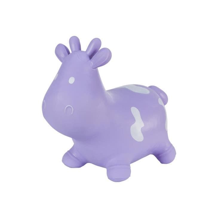 Vache Gonflable Jouet à sauter en caoutchouc  avec pompe Violet