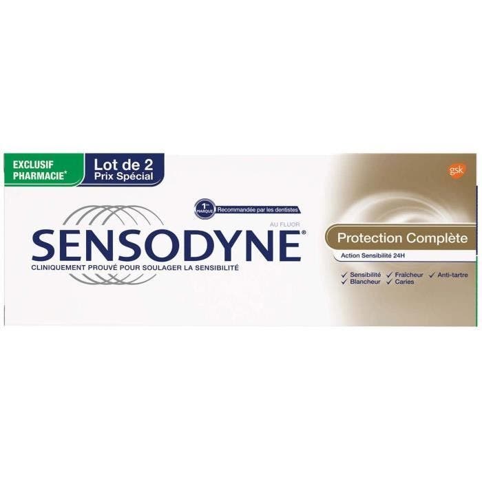 Sensodyne Dentifrice Protection Complète Lot de 2 x 75ml