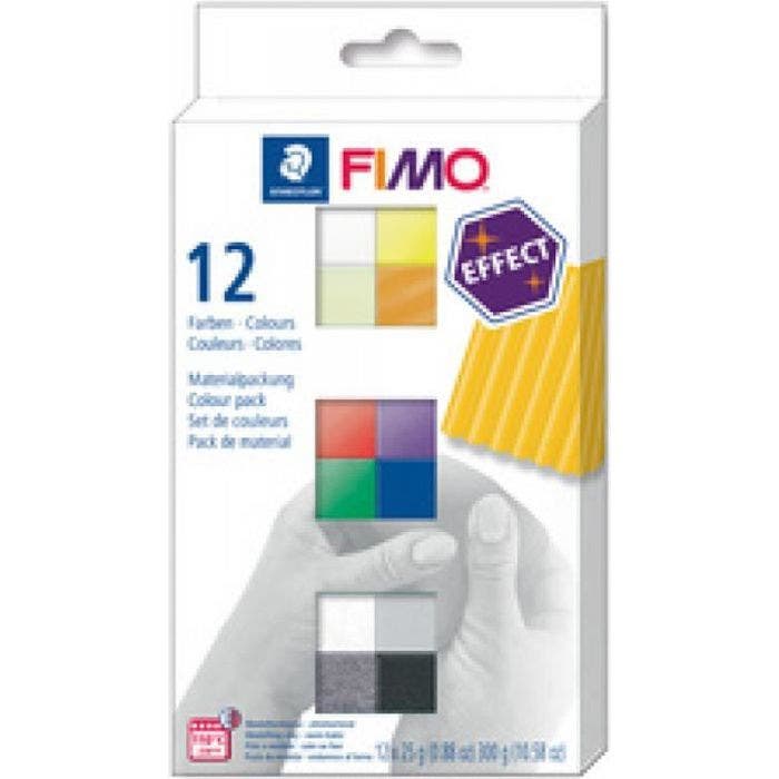FIMO EFFECT Pâte à modeler, kit de 24 0,000000 Noir