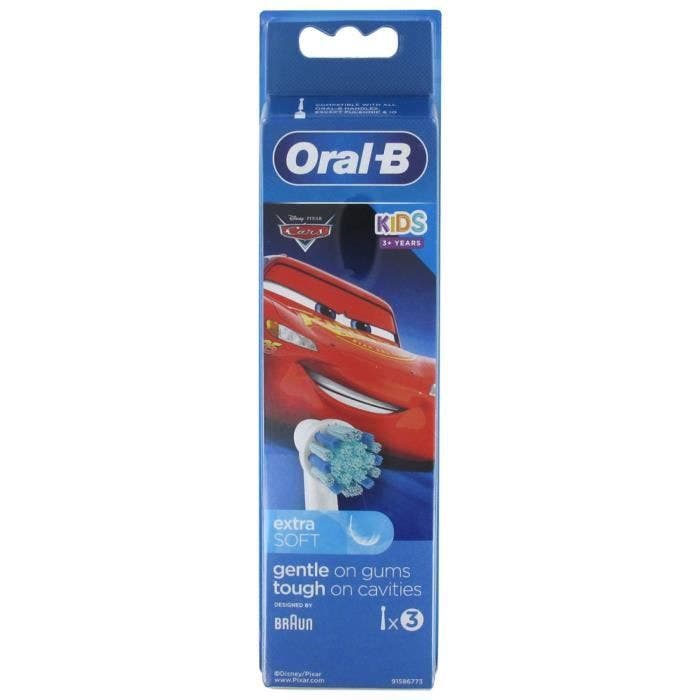 Accessoires dentaires-Oral-B Oral-B Brossettes de Rechange Pour Enfant Disney X3 (Modèle : Cars)