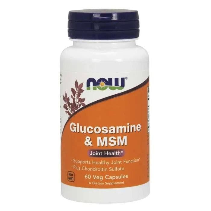 NOW FOODS Glucosamine and MSM (Santé des articulations) 60 Gélules Végétariennes