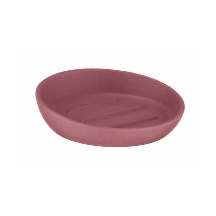Porte-savon Badi rose ancien mat, idéal pour le gel douche sans emballage ou du shampooing solide, en céramique haute qualité,
