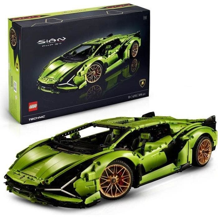 LEGO® Technic 42115 Lamborghini Sián FKP 37, Maquette Voiture, 1:8, à Construire, Collection, Construction Voiture, pour Adultes
