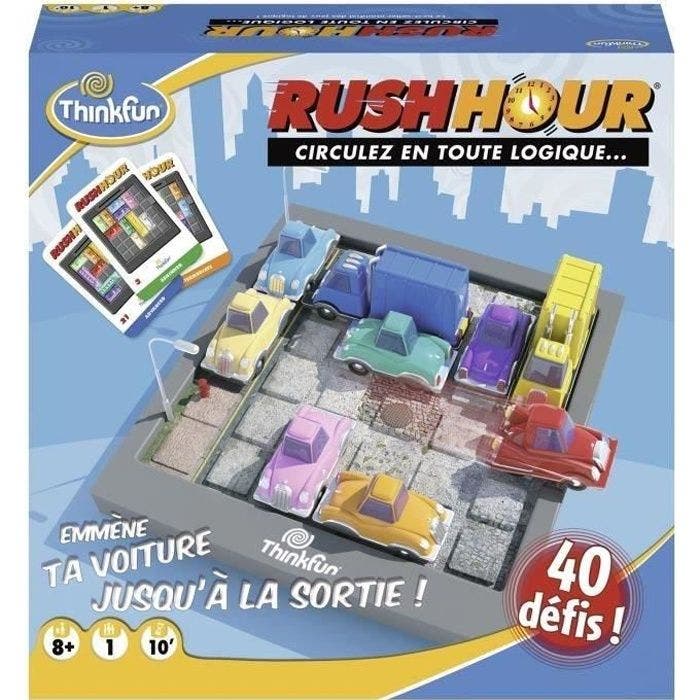 Rush Hour - Ravensburger - Casse-tête Think Fun - 40 défis 4 niveaux - A jouer seul ou plusieurs dès 8 ans - Français inclus