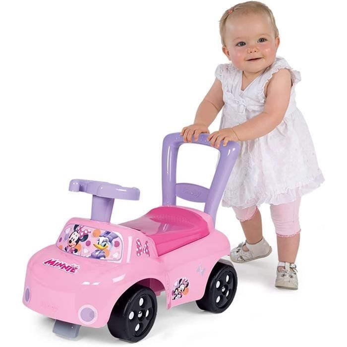 Porteur auto Minnie Smoby Fonction Trotteur Volant Directionnel