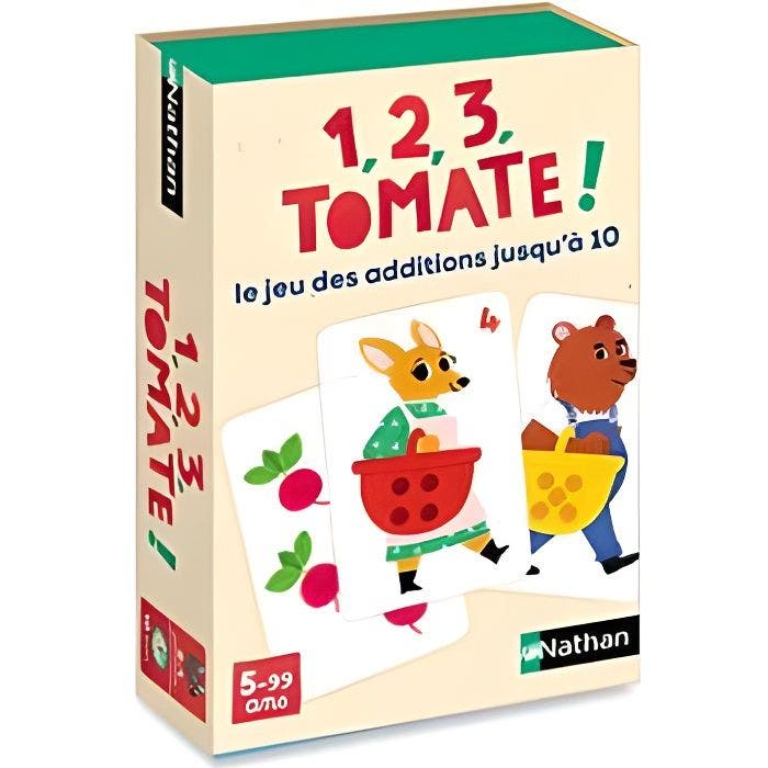 NATHAN - 1, 2, 3, tomate! - Jeu de cartes éducatif