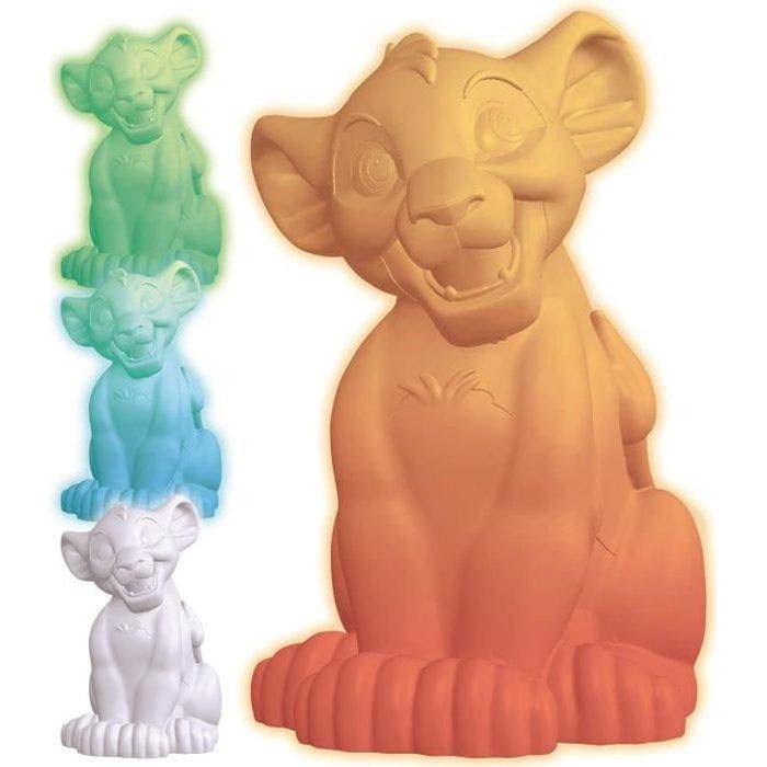 LE ROI LION - Veilleuse LED Simba - Changement de couleurs, matière anti-choc et auto-extinction - LEXIBOOK