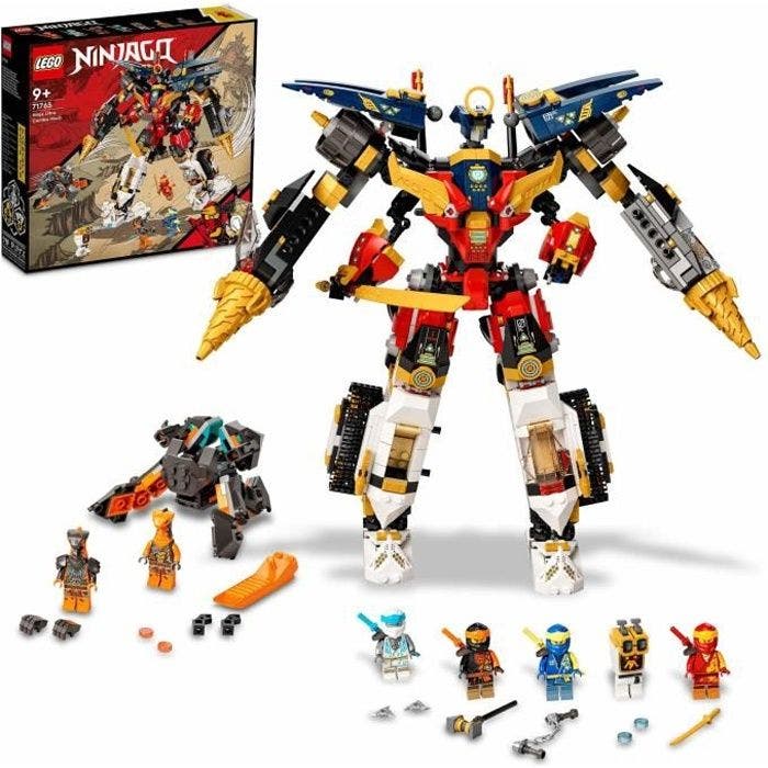 LEGO® 71765 NINJAGO Le Robot Ultra Combo Ninja 4 en 1, Voiture, Jet, Tank et 7 Minifiguresavec bannière à collectionner