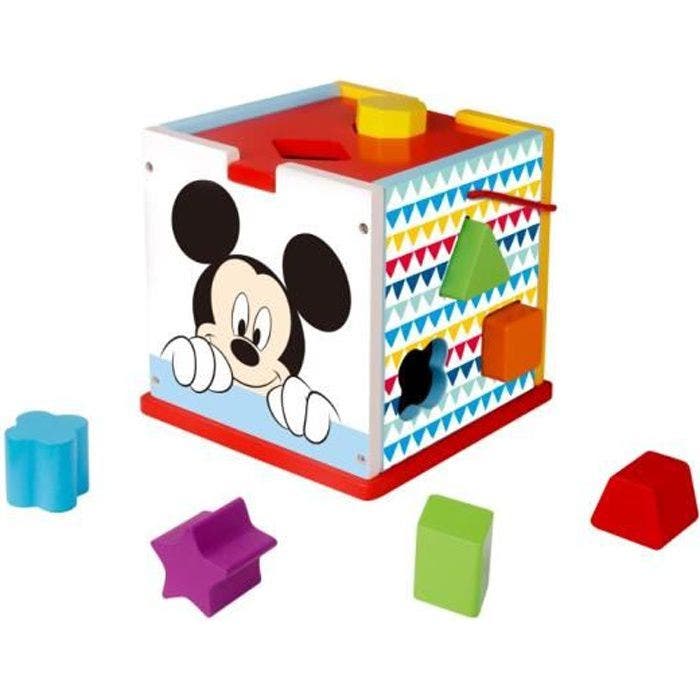 Disney - Cube Mickey et blocs en bois - 12 pcs