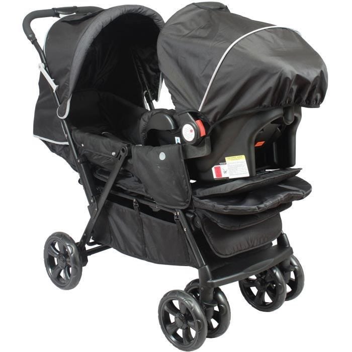 BAMBISOL Combin poussette double Gr0 pour jumeaux d s la