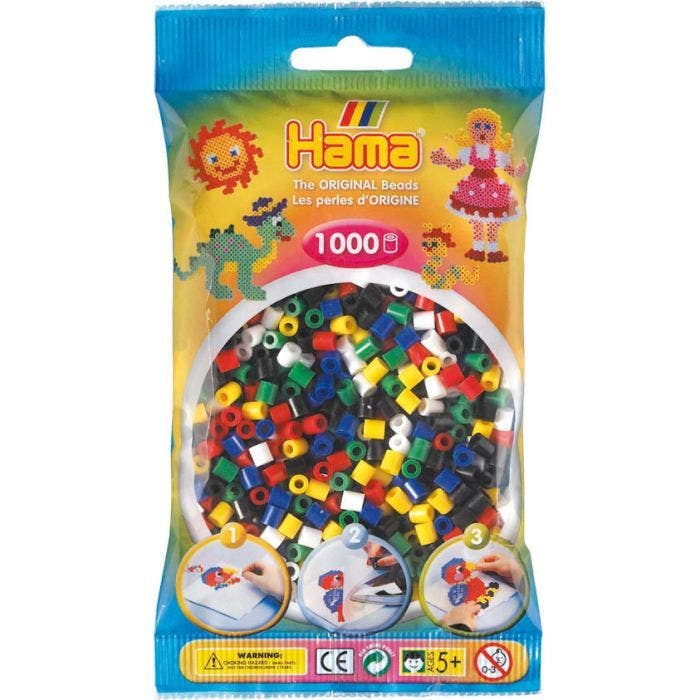 1 000 perles Hama MIDI - mélange 6 couleurs - Hama