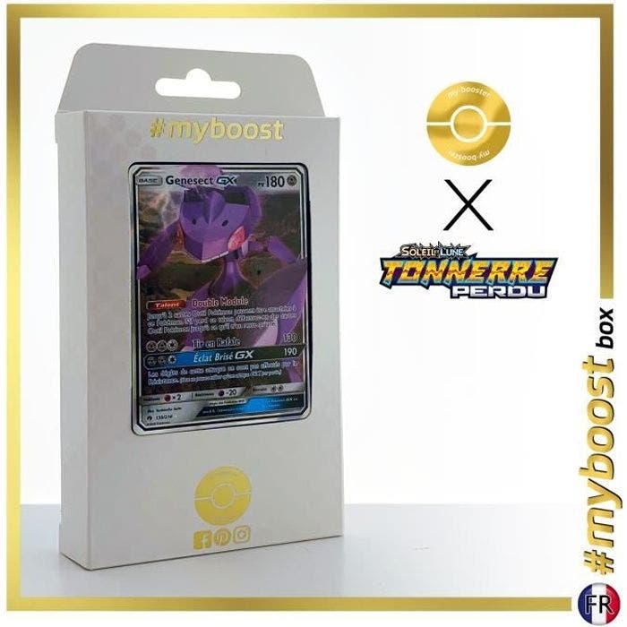 GENESECT GX 130-214 - #myboost X Soleil & Lune 8 Tonnerre Perdu - Coffret de 10 cartes Pokémon françaises